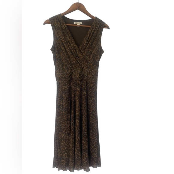 Cold Water Creek Mesh Y2K Fairy Grunge Babydoll Midi Geo Print Size 4 Dress - Picture 1 of 9